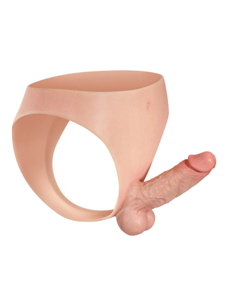 Lifelike Silicone Strap-On Dildo with Firm Core and Natural Motion