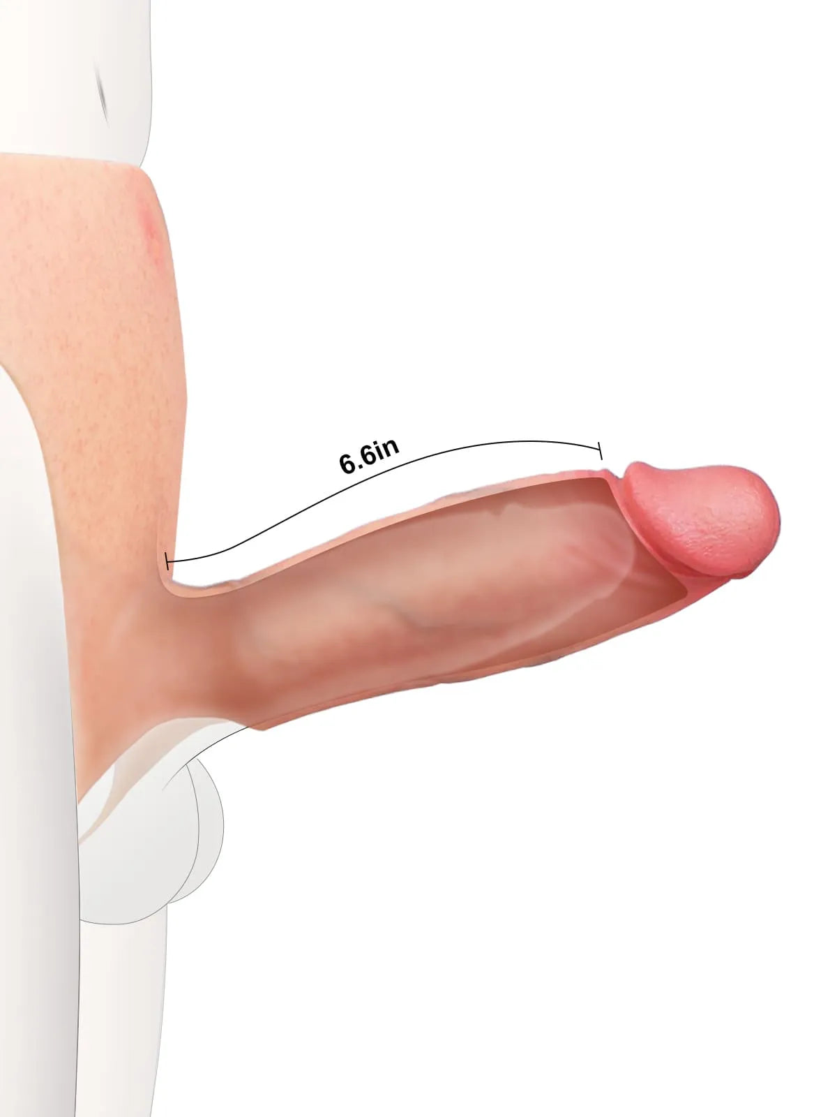Santos Strap-On • Wearable Hollow Penis Extension Sleeve for ED Support